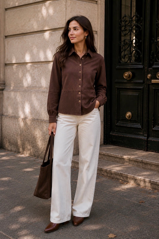 CHEMISE SUÉDINE THALYA