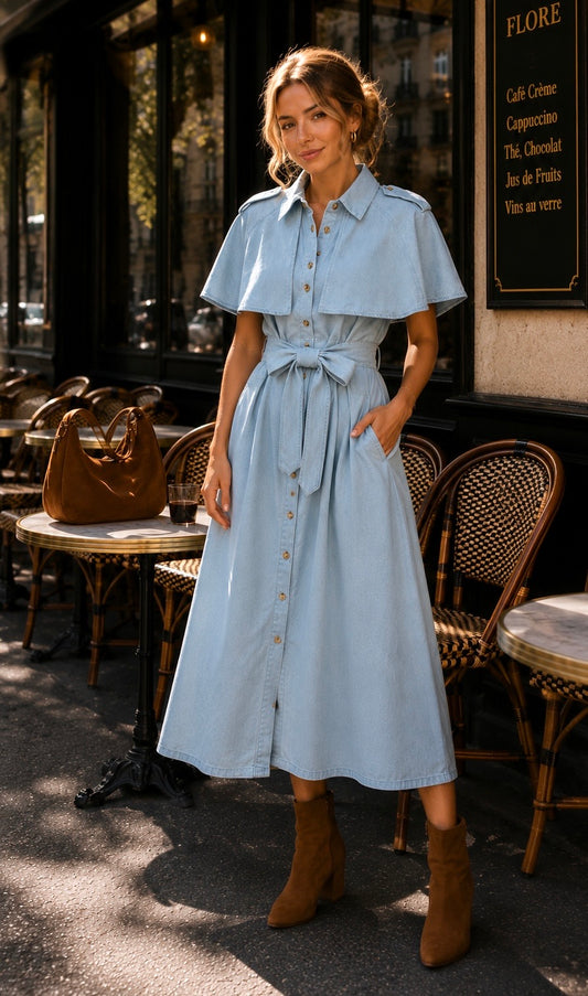 ROBE CAPE DENIM SILVIA