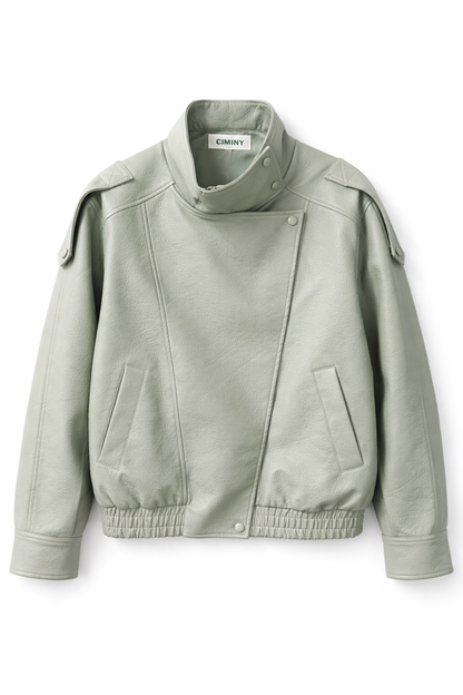 VESTE SIMILICUIR OVERSIZE AMELIE