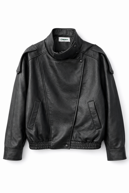 VESTE SIMILICUIR OVERSIZE AMELIE