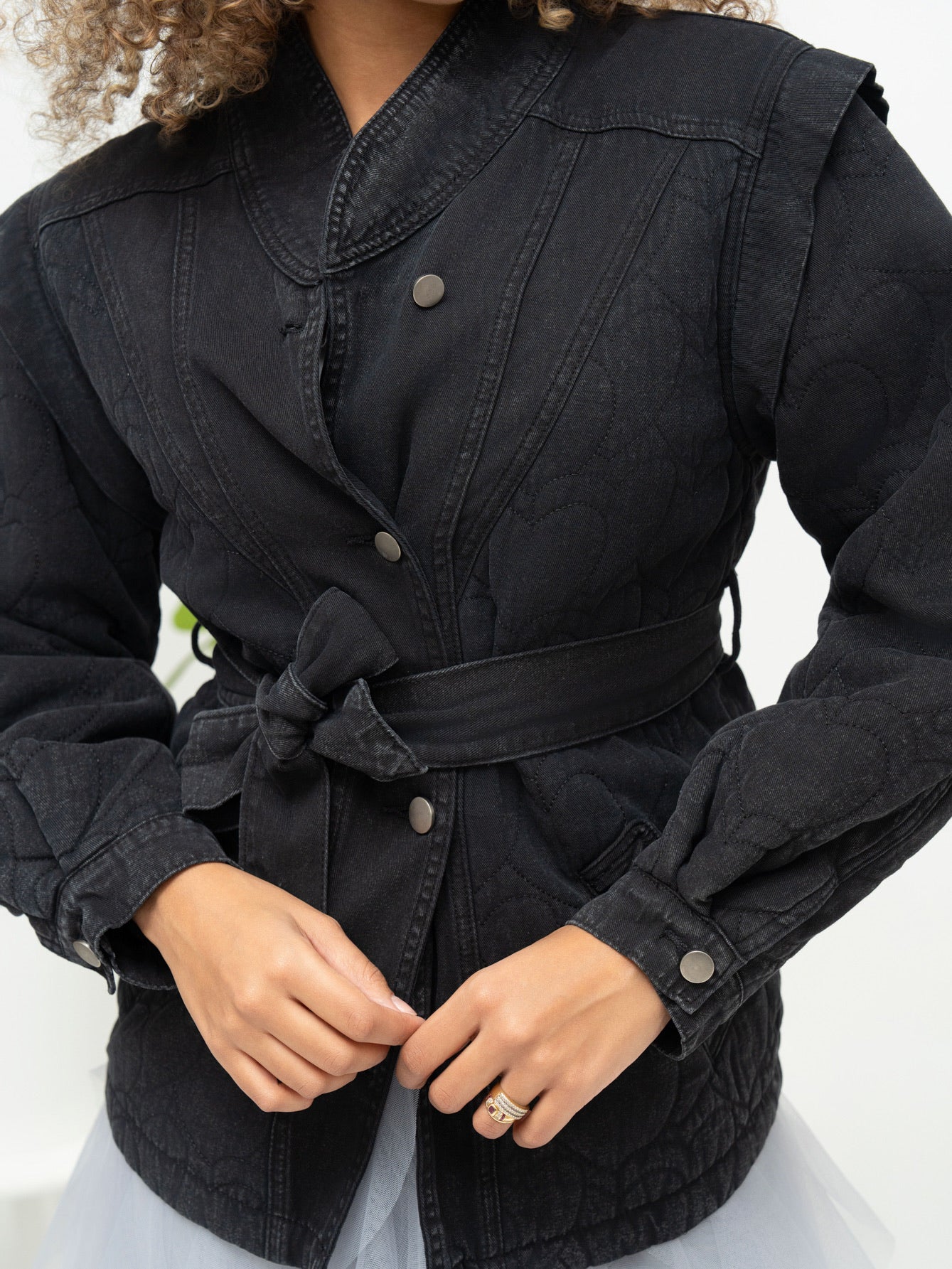 BLOUSON DENIM/MATELASSÉ TANIA