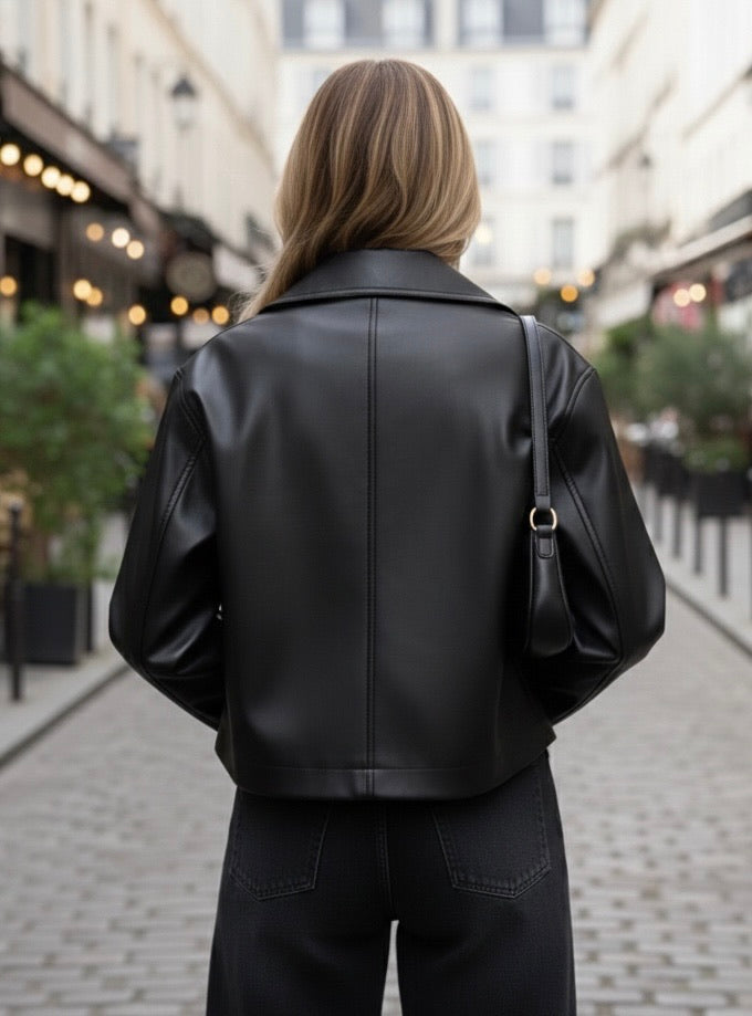 VESTE SIMILICUIR TANIA