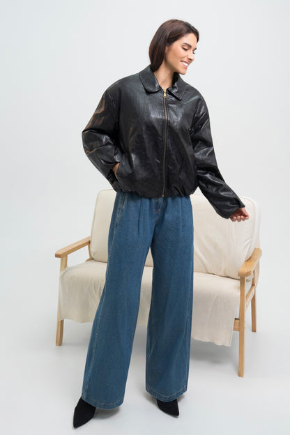 VESTE SIMILICUIR LÉA