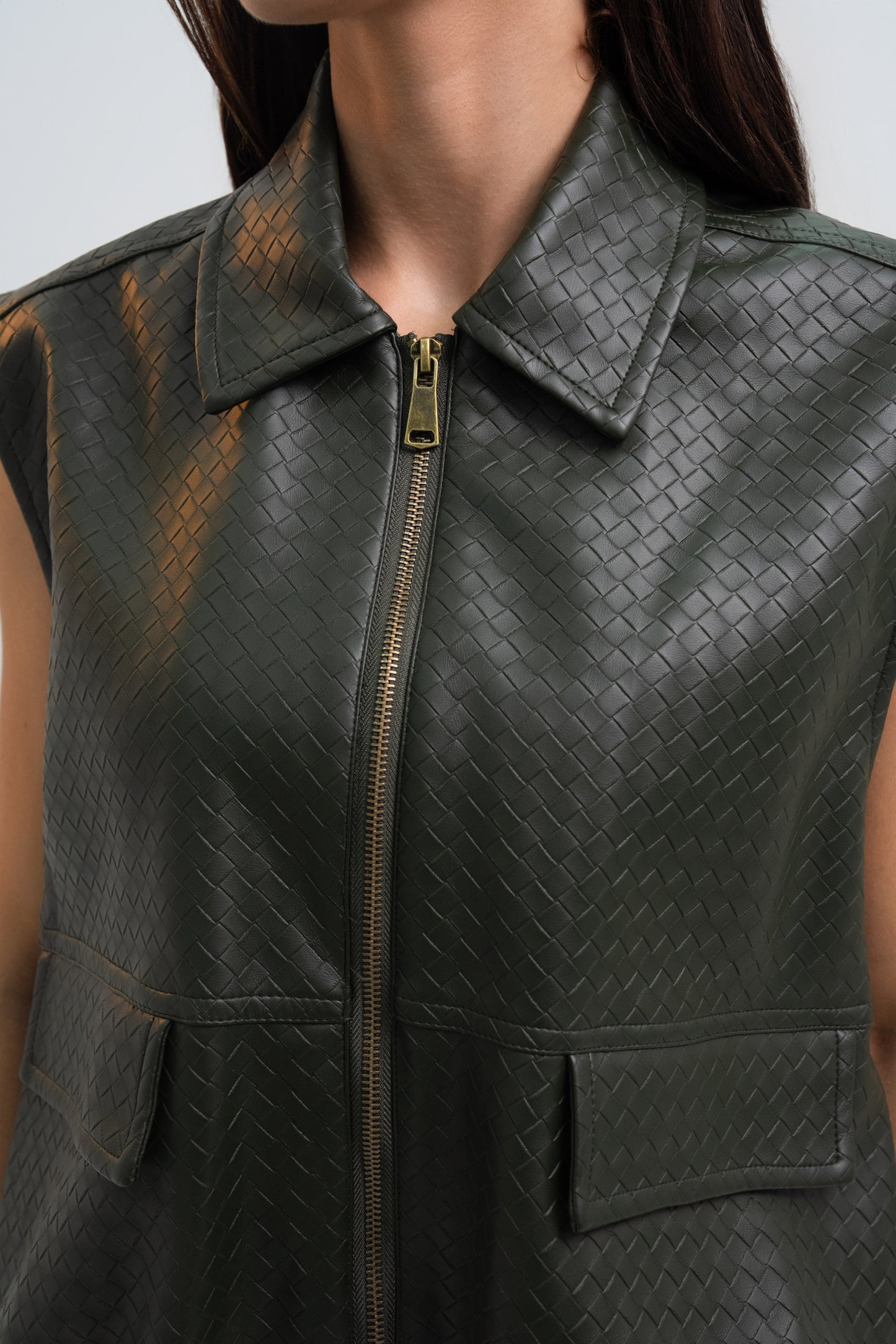 GILET SIMILICUIR ROMANE