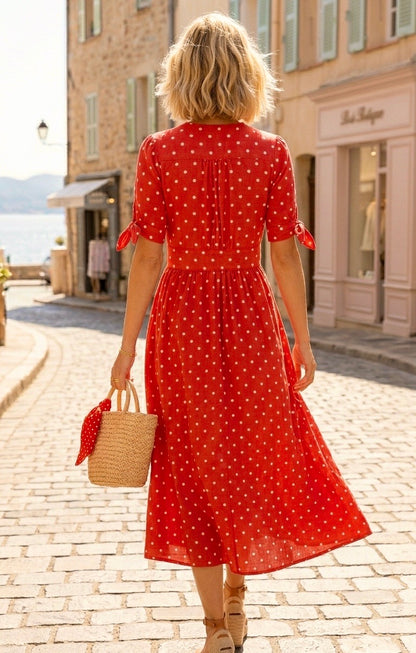 ROBE COTON PETITS POIS FRANGINE