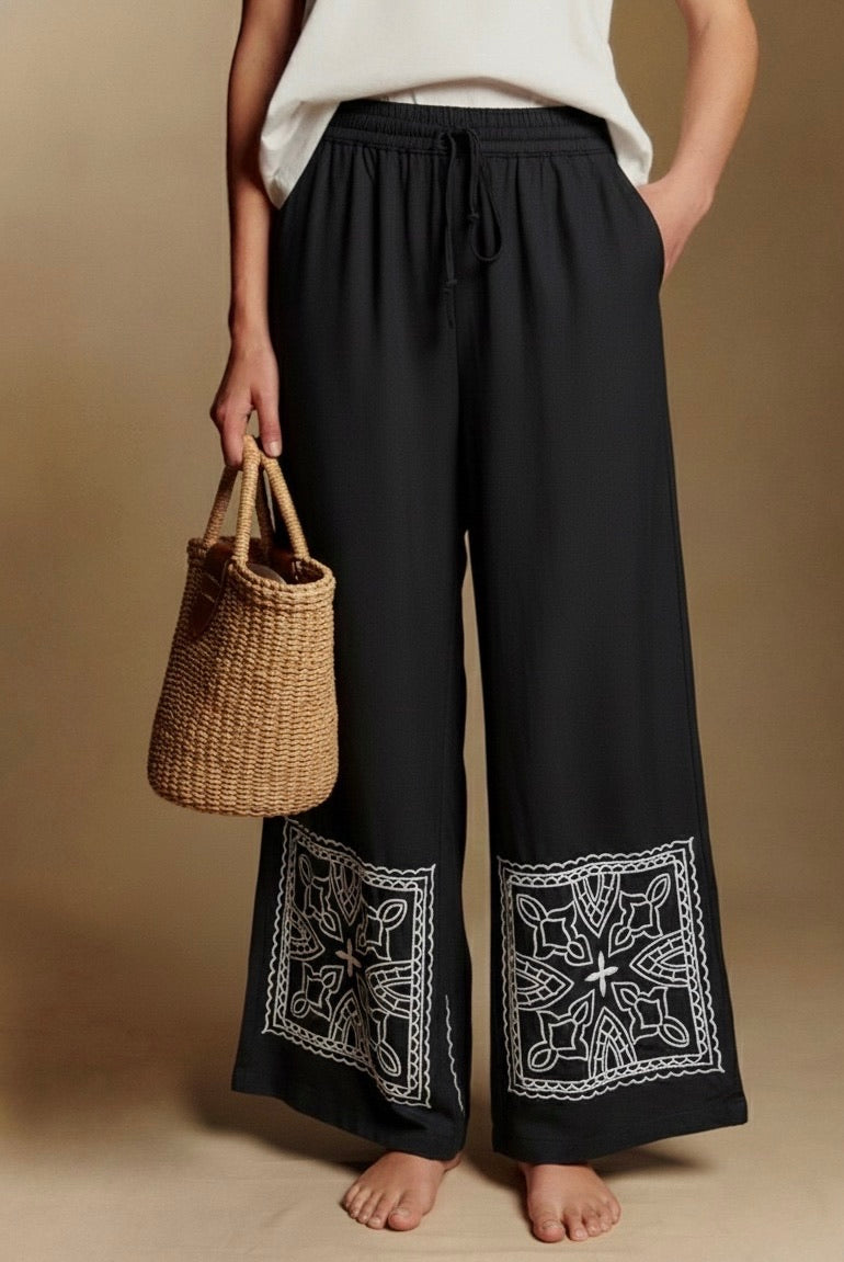 ENSEMBLES CHEMISE+PANTALON BRODÉE ANÉA