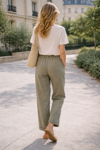 PANTALON EN COTON OVERSIZE LILI