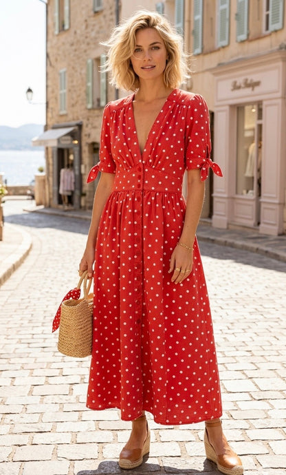 ROBE COTON PETITS POIS FRANGINE