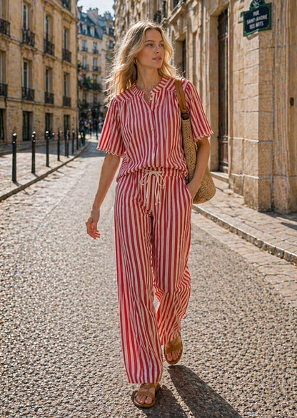 CHEMISE RAYÉ COTON SORINE