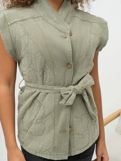 GILET DENIM MATELASSÉ MIO