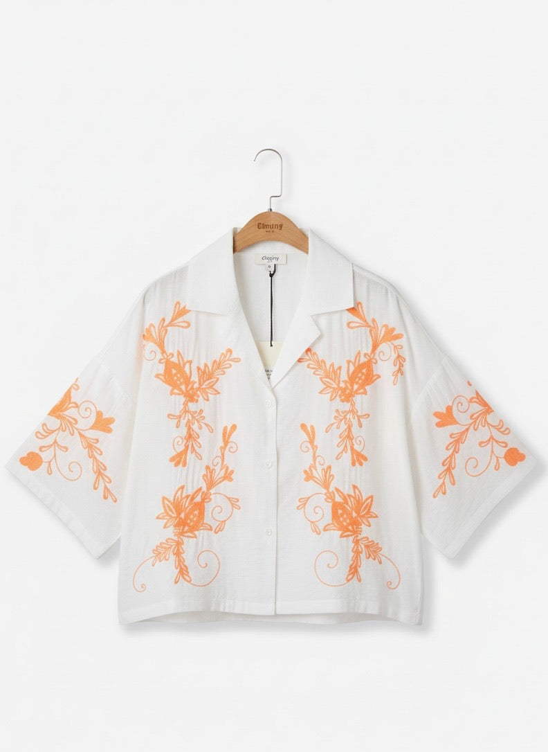 CHEMISE BRODÉE OCÉANE