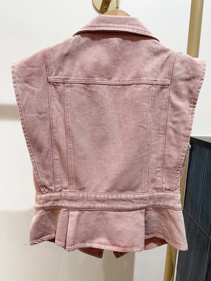 GILET DENIM COLORÉ RAÏSSA