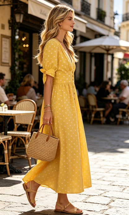 ROBE COTON PETITS POIS FRANGINE