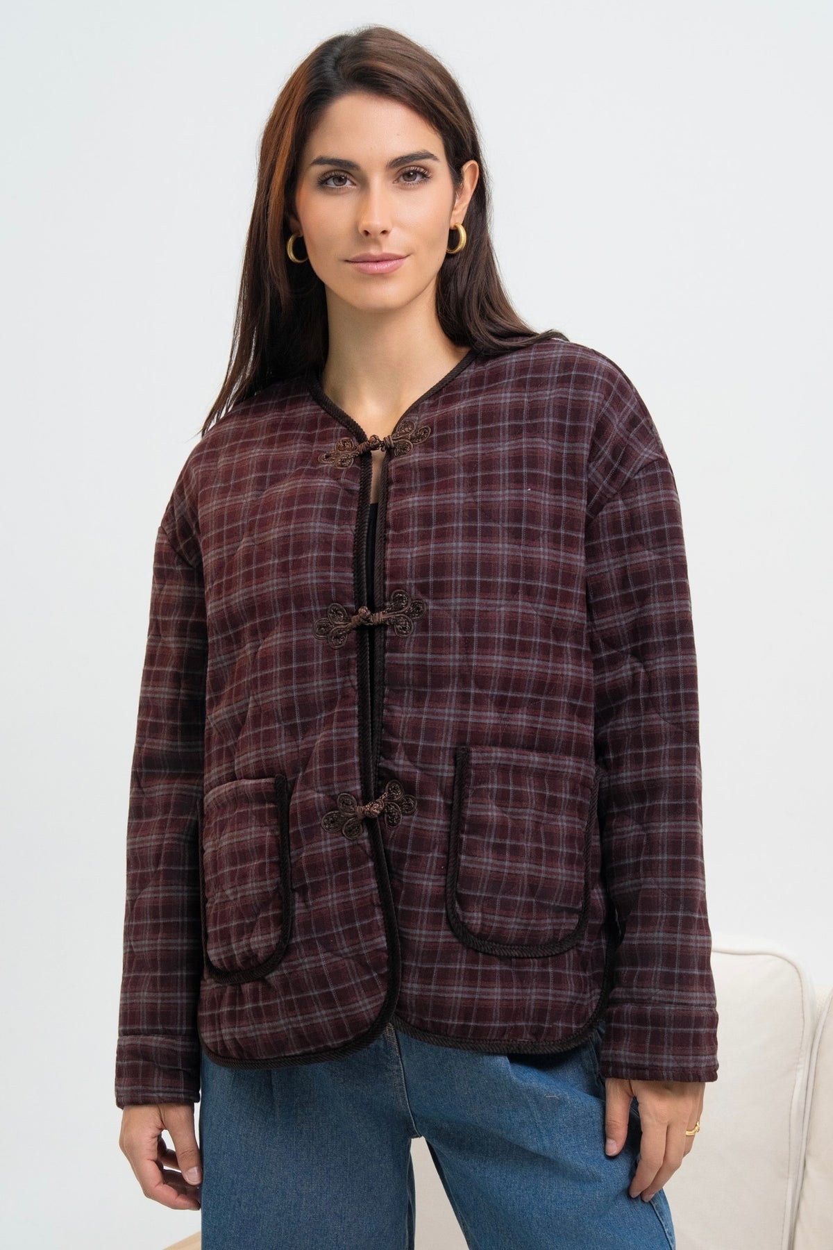 BLOUSON A CARREAUX VICKY