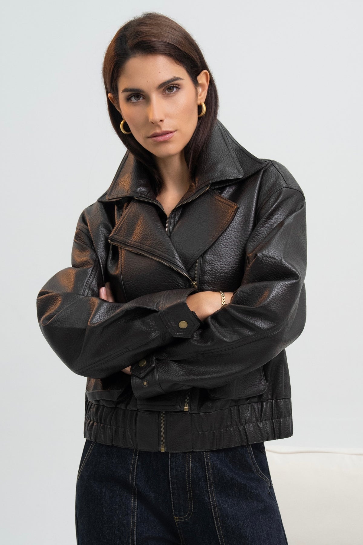 VESTE SIMILICUIR GLORIA