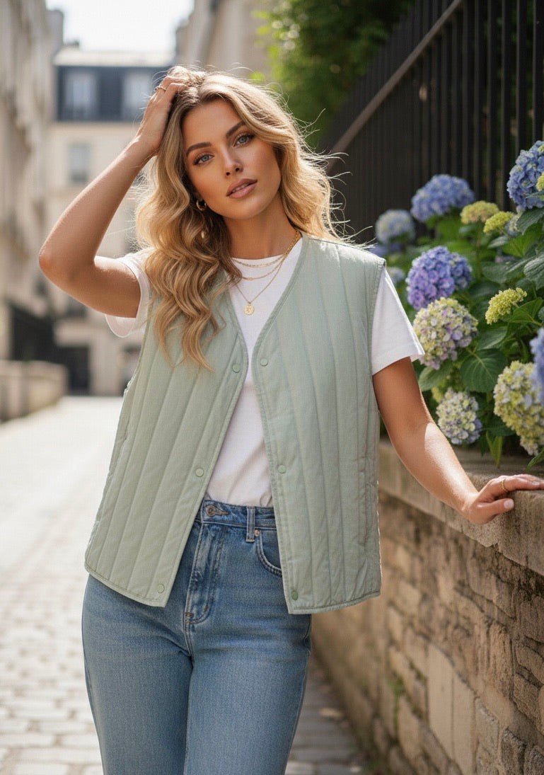 GILET COTON MATELASSÉE YANA