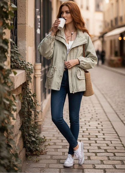 VESTE SAHARIENNE COLORÉE ANÄIS