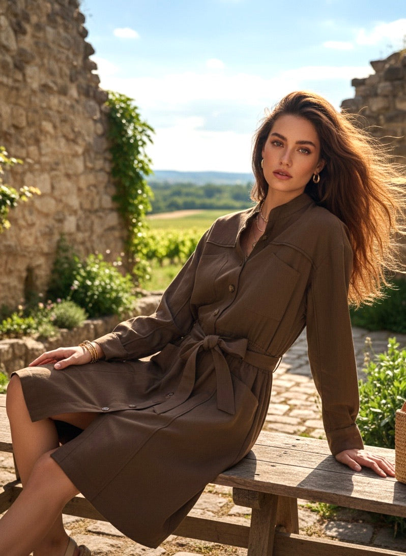 ROBE COTON/LYOCELL SOANE - CHOCO