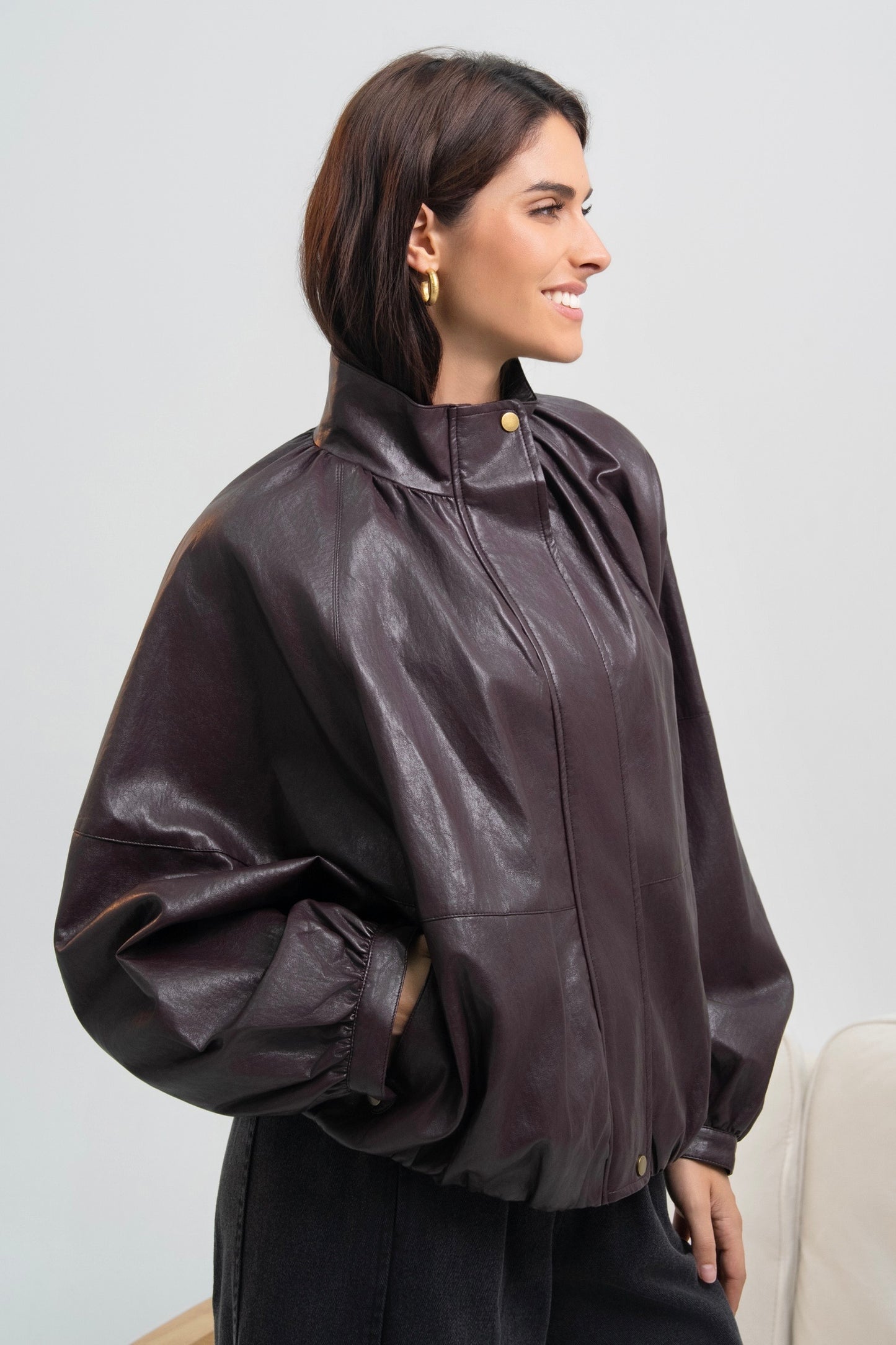 VESTE SIMILICUIR ASTRID