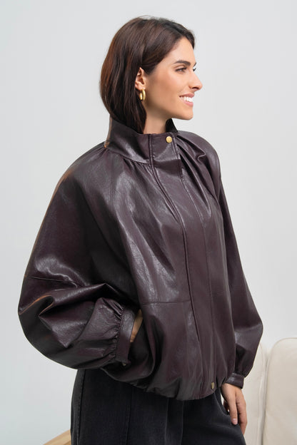 VESTE SIMILICUIR ASTRID