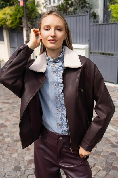 BLOUSON SIMILICUIR LÉNA