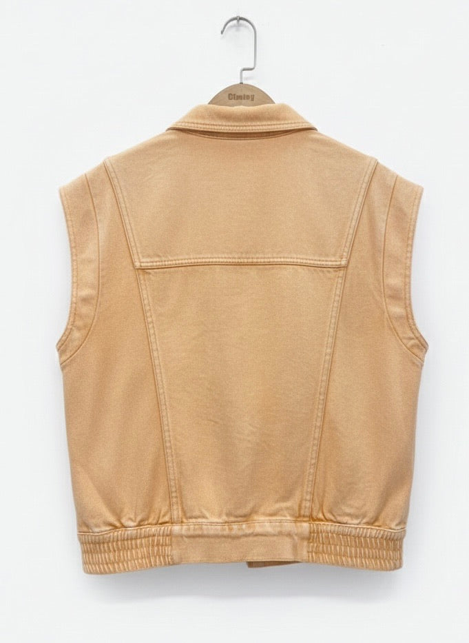 GILET DENIM COLORÉ CLARENCE