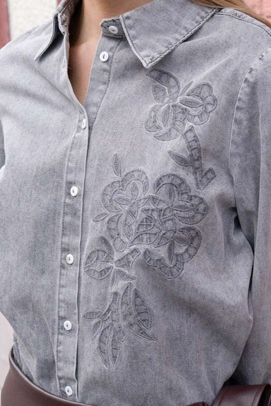 CHEMISE DENIM RUBIS