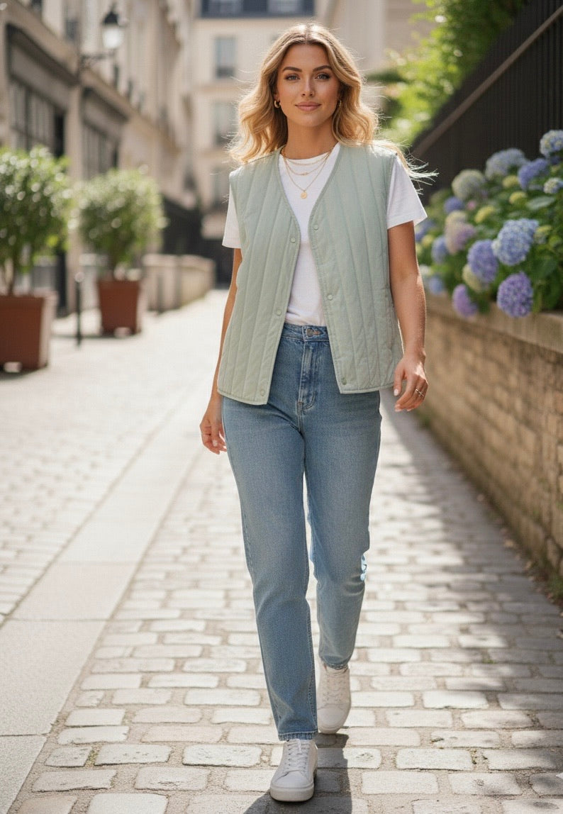 GILET COTON MATELASSÉE YANA