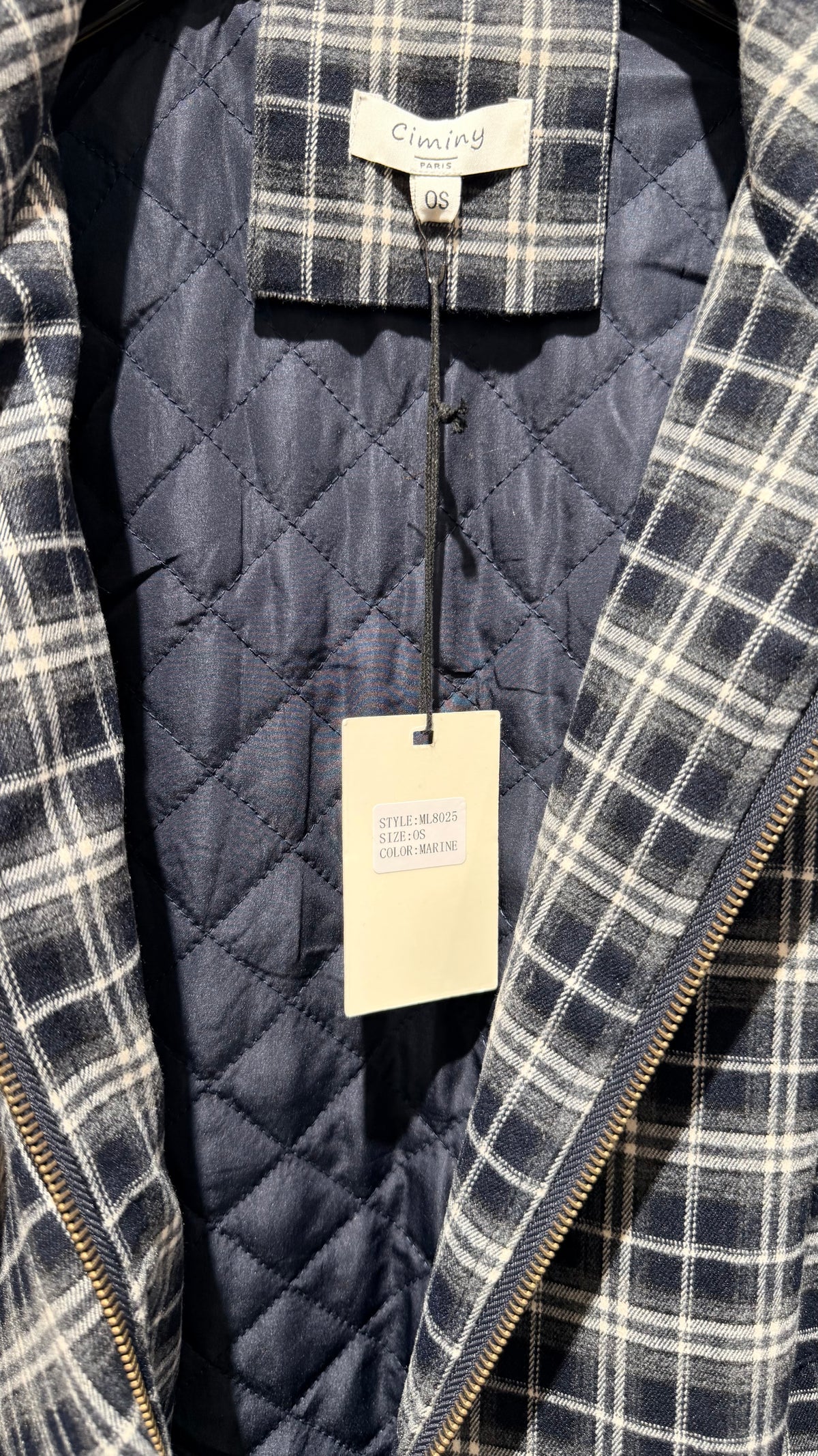 BLOUSON A CARREAUX ZITA