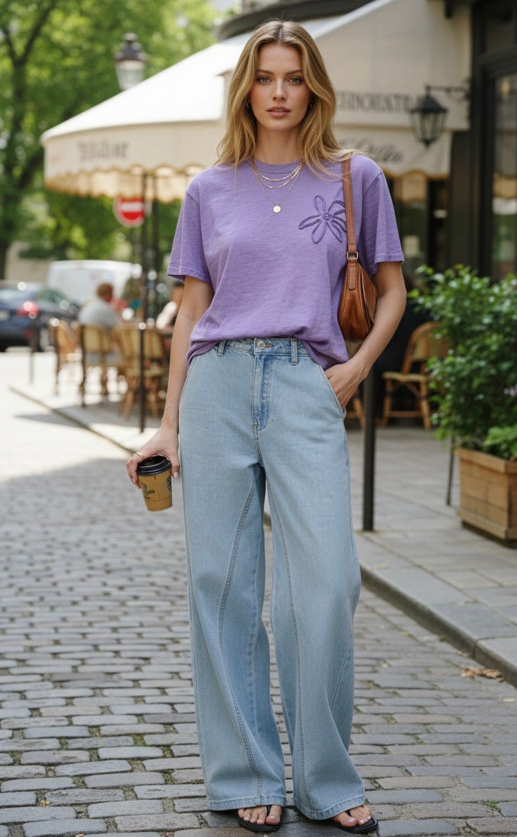 T-SHIRT COTON DÉLAVÉ