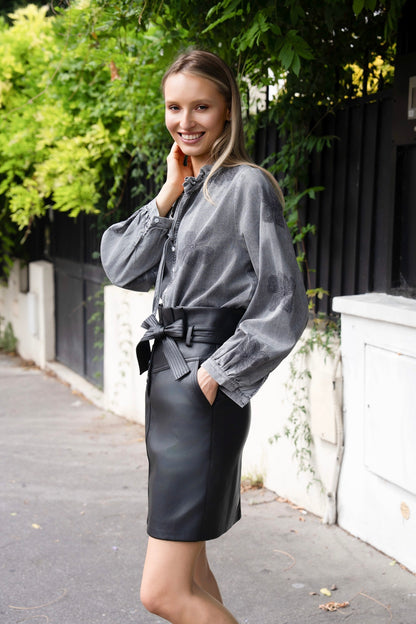 JUPE SIMILICUIR KACY