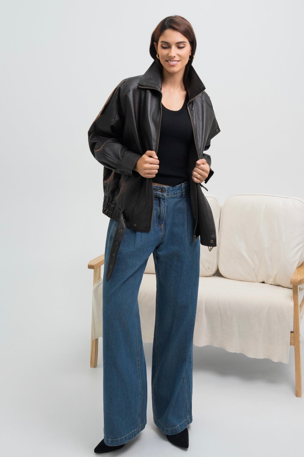VESTE SIMILICUIR BÉA