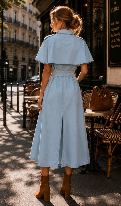 ROBE CAPE DENIM SILVIA