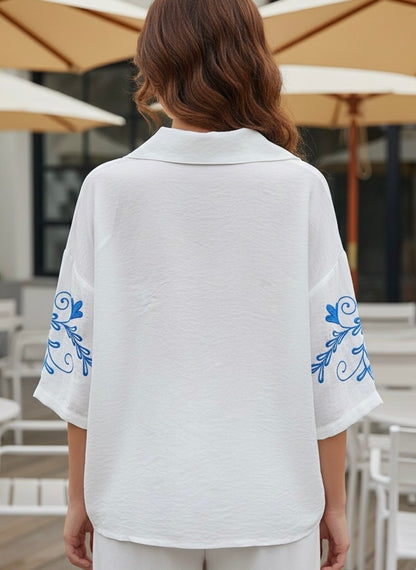 CHEMISE BRODÉE OCÉANE
