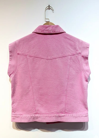 GILET JEAN COLORÉ OPALINE