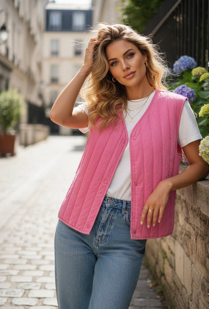 GILET COTON MATELASSÉE YANA