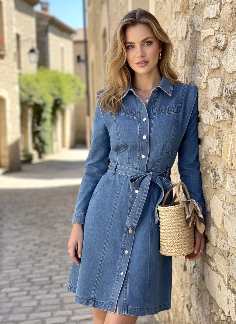 ROBE DENIM UMA - BLEU-JEANS