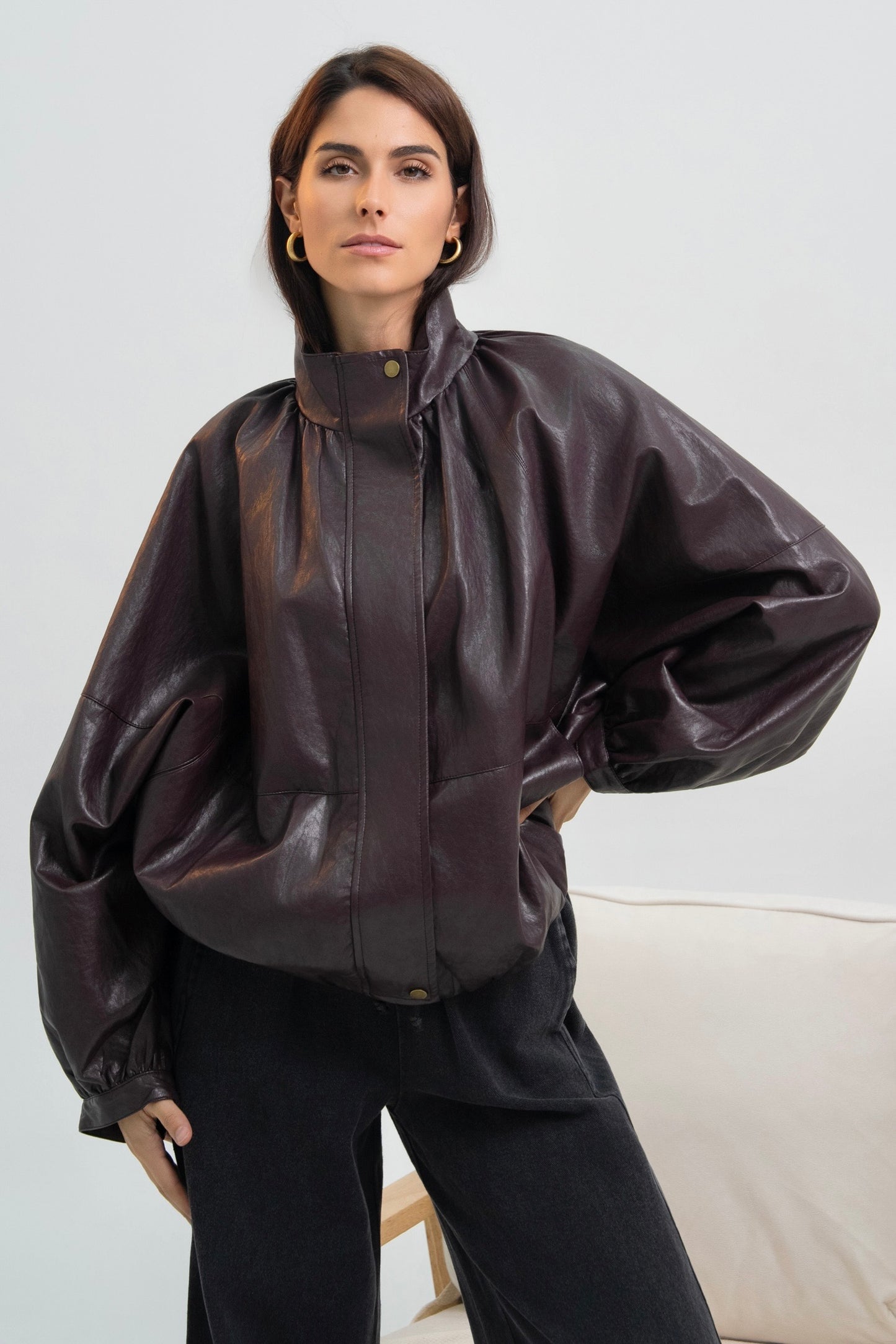 VESTE SIMILICUIR ASTRID