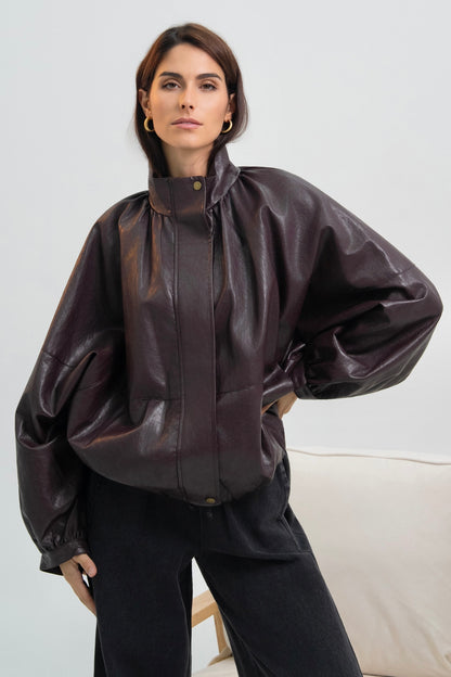 VESTE SIMILICUIR ASTRID