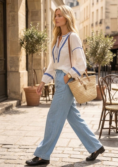PANTALON EN JEAN OVERSIZE ANNE-LAURE