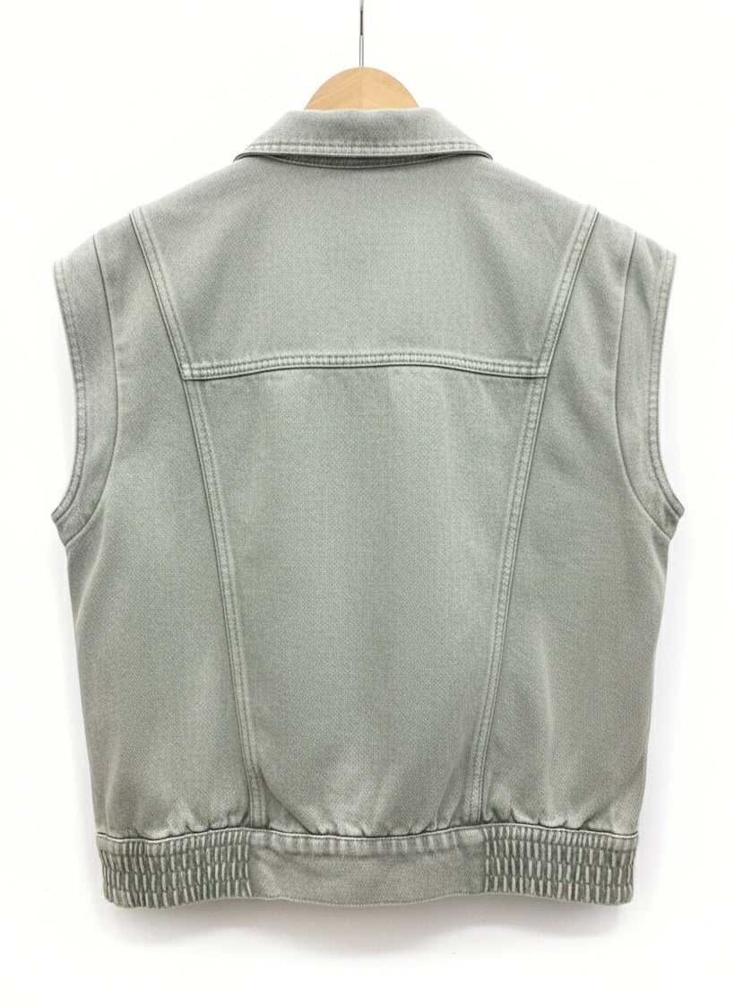 GILET DENIM COLORÉ CLARENCE