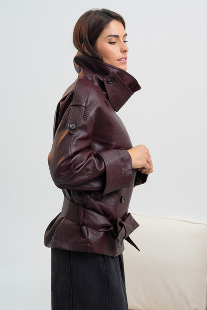 VESTE SIMILICUIR CATHRINE