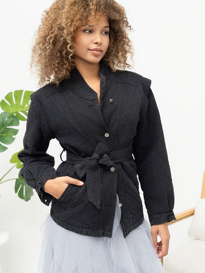 BLOUSON DENIM/MATELASSÉ TANIA