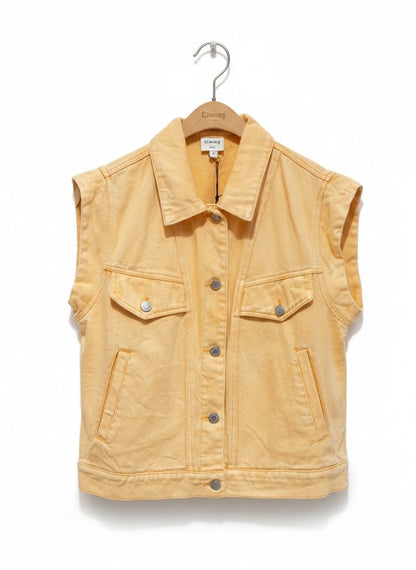 GILET JEAN COLORÉ OPALINE