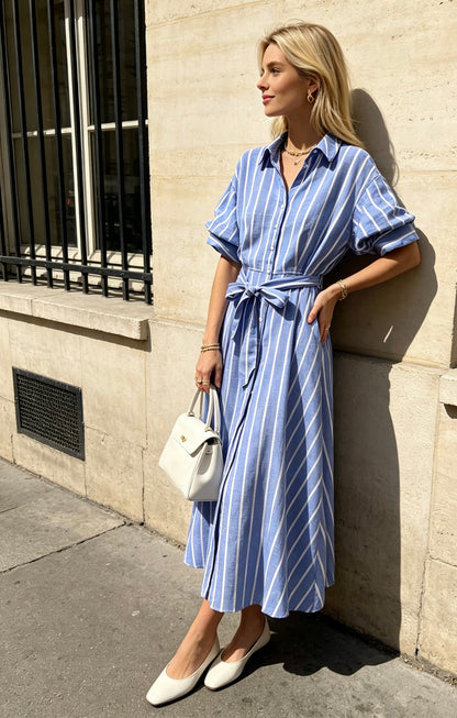 ROBE RAYÉ COTON CYRILLE