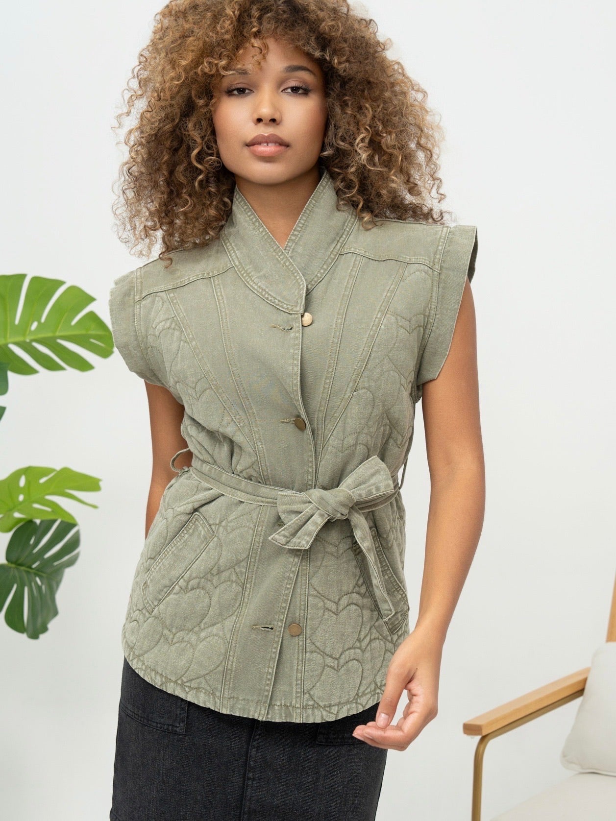 GILET DENIM MATELASSÉ MIO