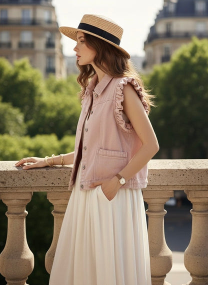 GILET JEAN COLORÉ ZARINA