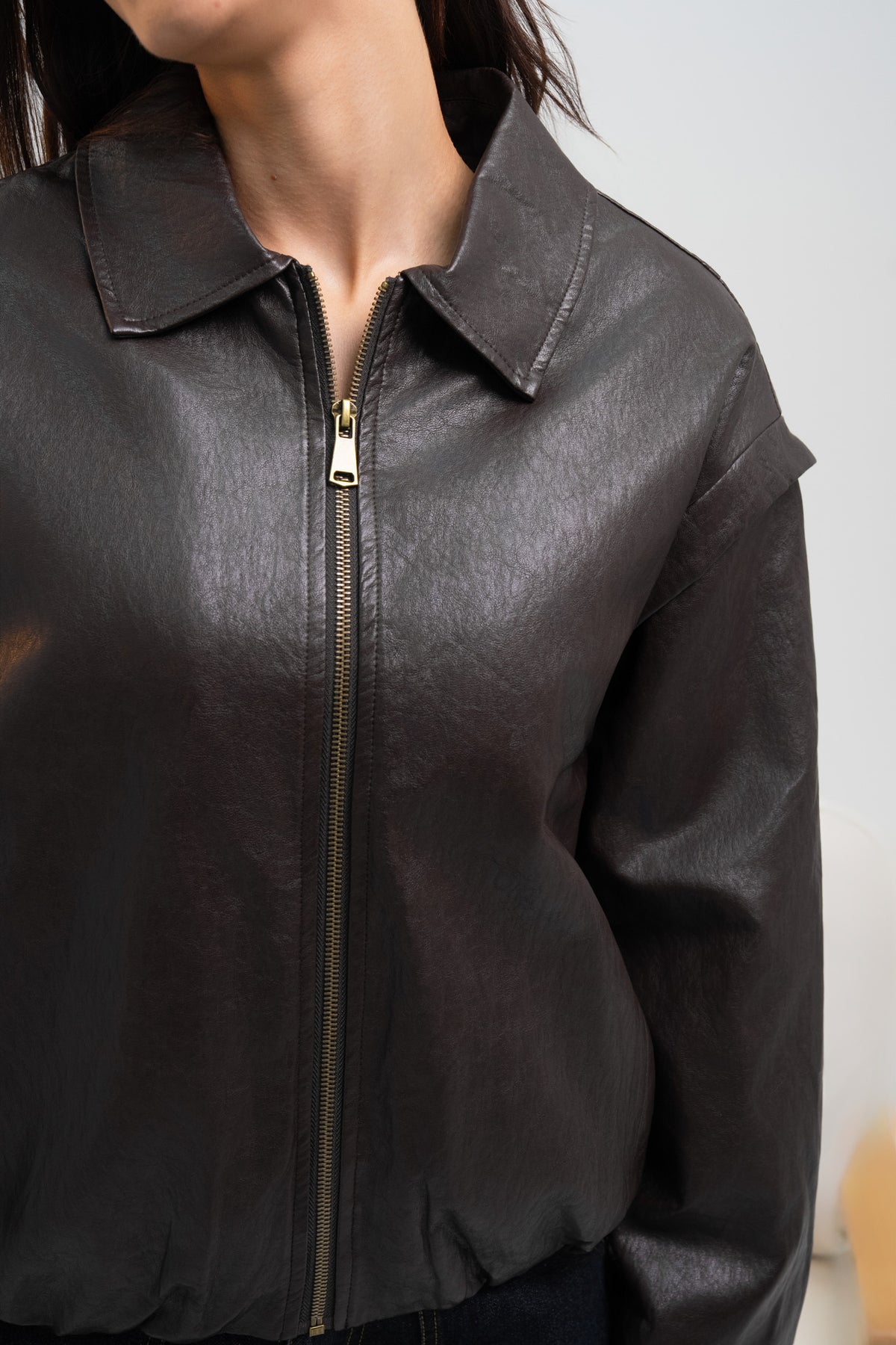 VESTE SIMILICUIR LÉA