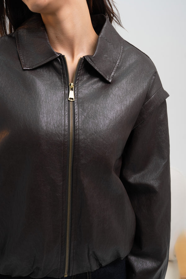 VESTE SIMILICUIR LÉA