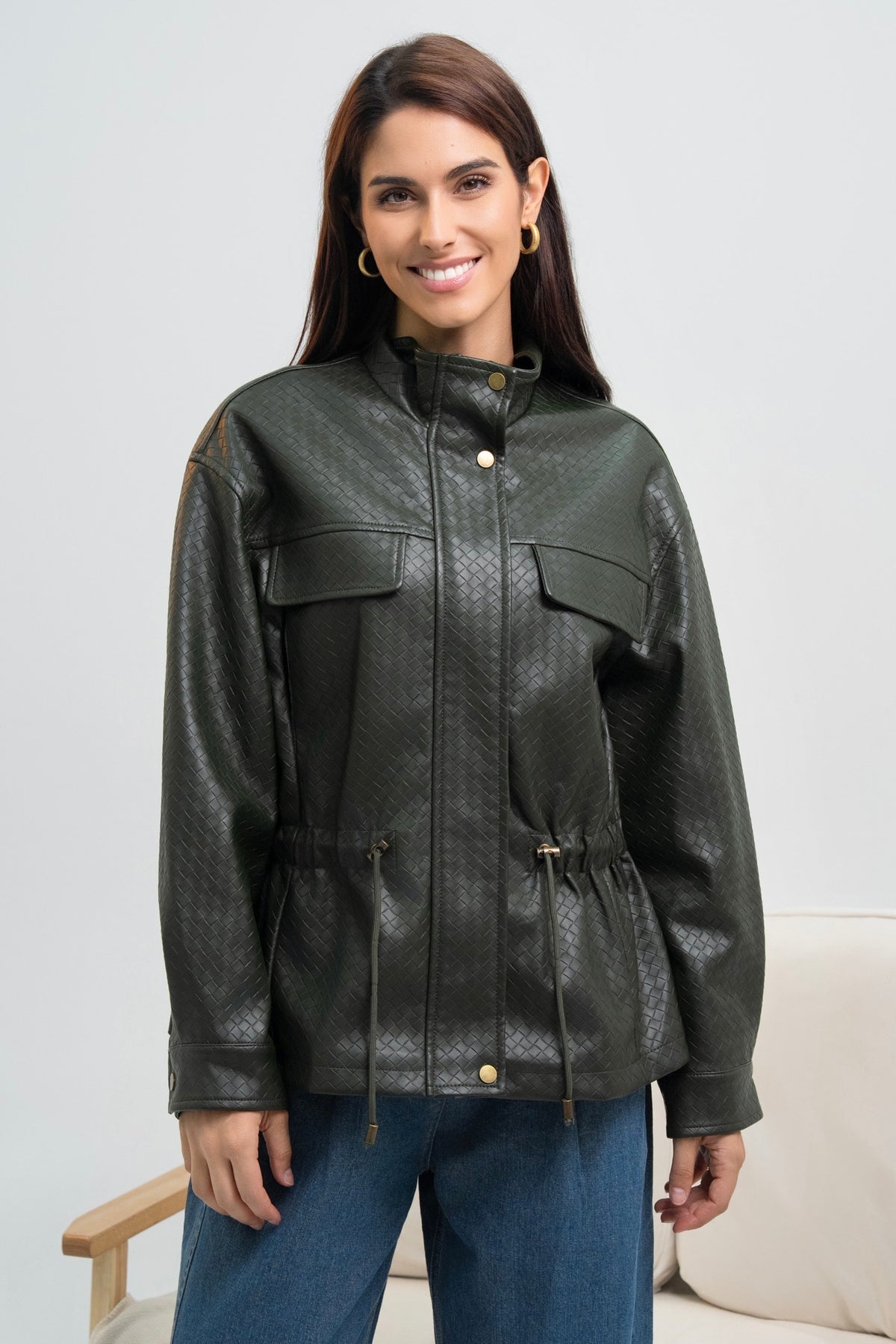 VESTE SIMILICUIR OVERSIZE AMÉLIE